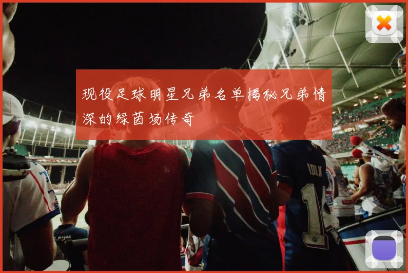 现役足球明星兄弟名单揭秘兄弟情深的绿茵场传奇